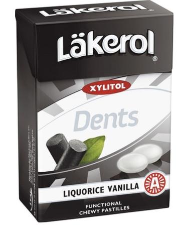 12 Boxes x 85g of L kerol (Lakerol) Dents Liquorice Vanilla - Original Swedish Sugar Free Xylitol Pastilles Lozenges Dragees Drops Candy