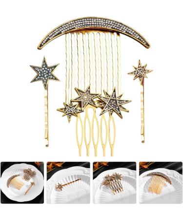 1 Set Star Moon Hairpin Hair Pin for Decor Hair Clip Combs Hair Barrettes Hair Clip Side Comb Hair Pin Clips Star Hairpins Hair Clip for Hair Decor Head Clip Alloy Miss - Buy Online on GoSupps.com