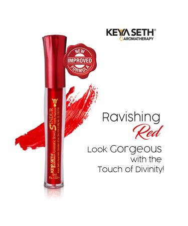 Keya Seth Aromatherapy Liquid Sindur - 100% Natural Herbal Extracts & Floral Pigments - Waterproof Red - 5ml (Pack of 2) - Buy Online on GoSupps.com