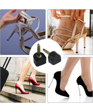 TOVOT 30 Pairs Black U-Shape Replacement Tips for Stiletto Heels - 5 Sizes (7/8/9/10/12MM) | High Heel Spikes for International Shipping - Buy Online on GoSupps.com