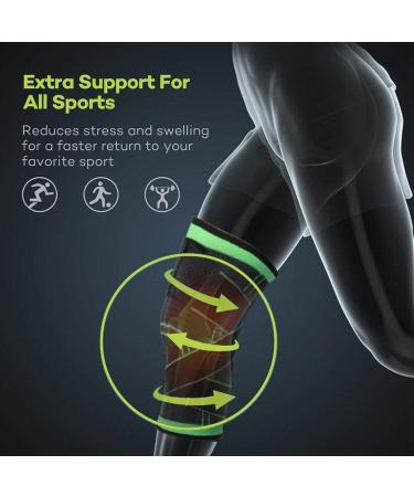 Buy Vitoki Kniebandage for Men & Women - Knee Support for Sports - Joint Pain Relief - Green XXXL - Buy Online on GoSupps.com