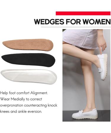 Medial & Lateral Heel Wedge Silicone Insoles for Supination & Pronation - Corrective Gel Inserts for Bow Legs & Knock Knee Pain Relief - Buy Online on GoSupps.com