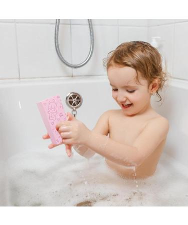 Cute Shapes Shower Sponge | Kids Bath Sponge | Natural and Safe Bath Sponge Reusable Kids Bath Sponge Soft and Absorbent Kids Sponge Cartoon Cleaning Sponge for Children Pink - Buy Online on GoSupps.com