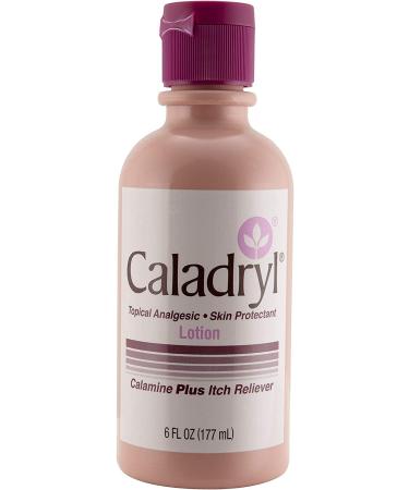 Caladryl Pink Calamine Skin Protectant Plus Itch Relief 6 Ounce Bottle (2 Packs(6.0 Ounce))