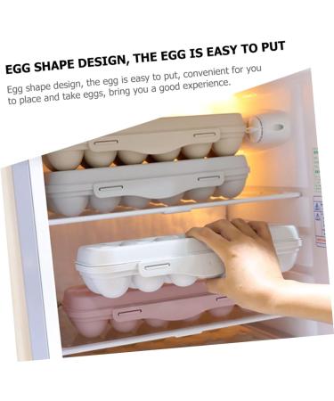 KOMBIUDA 2pcs Anti-Collision Damage Chicken Egg Tray for Refrigerator Egg Fridge Organizers re-usable Grey 30X11X6.5CM - Buy Online on GoSupps.com