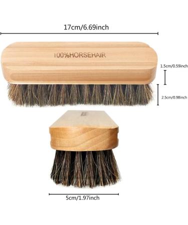 Lamondre Premium Horsehair Brushes Shoe Polish Set - High Shine Buffing Brushes with Natural Bristles | Includes Plush Polishing Glove for Garments, Boots, Car Seats, Bags, Sofas - Buy Online on GoSupps.com