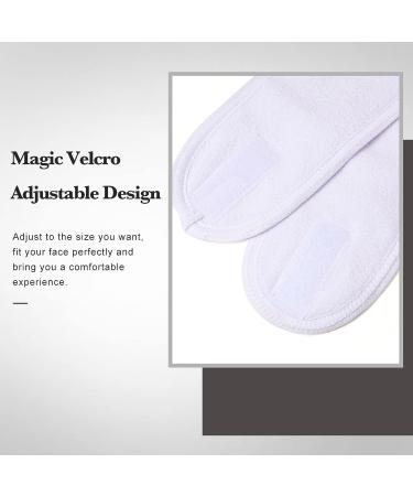 3 Pcs Spa Headband with Ponytail Hole for Women - Microfiber Hair Band for Face Washing and Makeup - Black/White/Gray - Buy Online on GoSupps.com