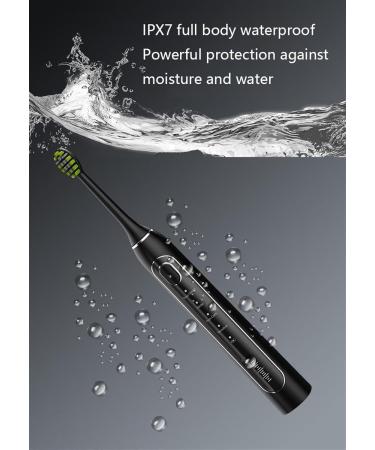 Buy Electric Toothbrush with 2 Brush Heads - Rechargeable Black/White | International Shipping Available - Buy Online on GoSupps.com