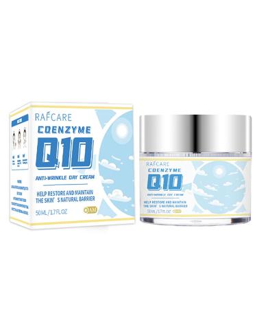 AFCARE Advanced Coenzyme Q10 Anti-Wrinkle Face Cream Daily Moisturizer Hydrates & Reduces Fine Lines with Vitamin E & Hyaluronic Acid 1.7 Fl Oz