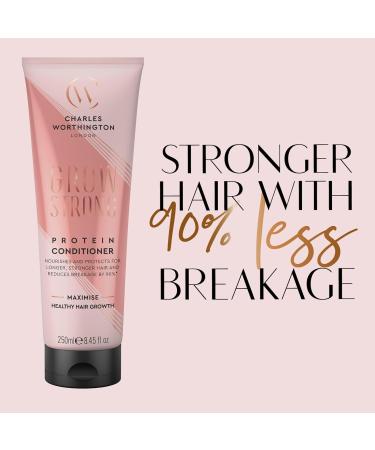 Charles Worthington Grow Strong Protein Conditioner 250ml - Hair Repair for Fine Hair - Salon Quality - Unisex Formula - Buy Online on GoSupps.com