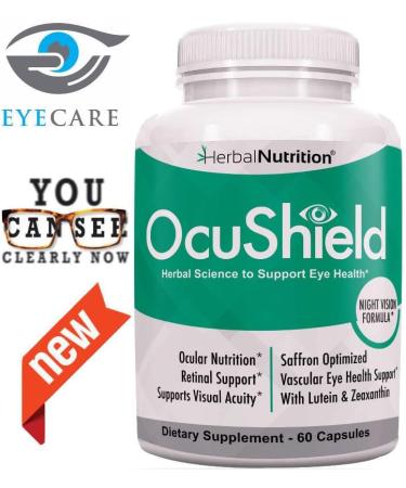 OcuShield Eye Health Vitamin Support for Healthy Eyes, Night Vision with Saffron, Lutein & Zeaxanthin, Eye Nutrients to Protect & Stimulate Ocular Health, One Bottle 1 - Buy Online on GoSupps.com