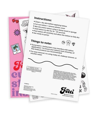xo Fetti Realistic Bachelorette Temporary Tattoos - 100 Foil Styles | Bachelorette Party Decoration and Bridal Shower Supplies - Buy Online on GoSupps.com