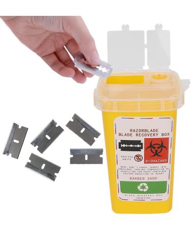 Sharps Disposal Container Disposal Blade Container Barbershop Hair Salon Shaving Knife Blade Disposal Collect Box for Home and Professional use(yellow) - Buy Online on GoSupps.com