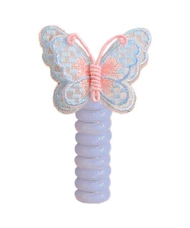 Telephone Cord Hair Ties | Braided Telephone Wire Hair Bands - Colorful Elastic Telephone Hair Clips For Children Women Kids Halloween Blue
