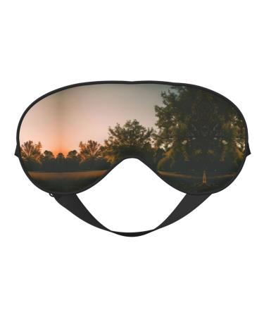 Landscape Trees Soft Sleep Eye Mask Female Breathable Eye Patch Perfect for Travel and Relaxation