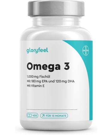 Omega 3 (400 capsules) - 1 000 mg fish oil per capsule with EPA & DHA - Essential Omega 3 fatty acids highly dose - sustainable fishing laboratory testing without additives in Germany - Buy Online on GoSupps.com