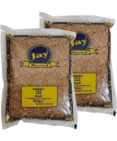 Jay Brand Paddy Seeds | 500G | Corny in Flavor | Rich Protein And Fiber | Rice Seeds | Indian Origin (Pack of 2)