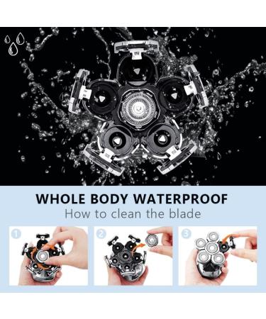 Buy Waterproof Electric Razor for Men - 6 in 1 Clipper & Shaver with LCD Display | Rechargeable Silver Trimmer - International Shipping Available - Buy Online on GoSupps.com