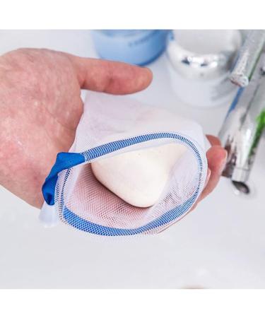 TOPBATHY 5pcs Exfoliating Soap Saver Pouch | Mesh Bags for Handmade Soap - Green Blue Orange Pink Sky-Blue - Buy Online on GoSupps.com