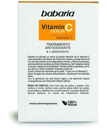 Babaria Vitamin C Face Serum 1 oz | Improve Elasticity, Reduce Dark Spots, Protect Against Pollutants | Glowing & Anti-Aging Formula - Buy Online on GoSupps.com