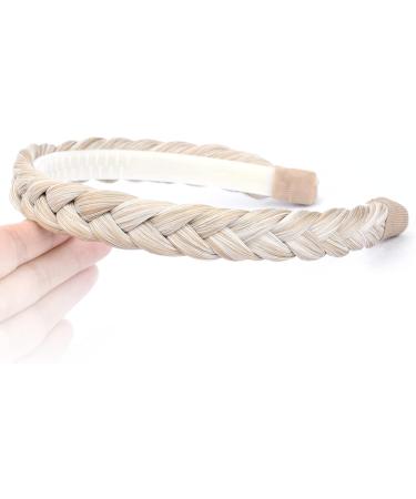 Gledola Braided Headband With Teeth Braids Hairband With Tooth Synthetic Hair Band Plaited Hairband For Women (White Blonde) - Buy Online on GoSupps.com