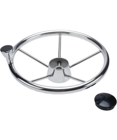 YaeMarine Stainless Steel 5 Spoke Boat Steering Wheel 13-1/2 Dia Destroyer Style with M Size Knob (9103SRF1) - Buy Online on GoSupps.com