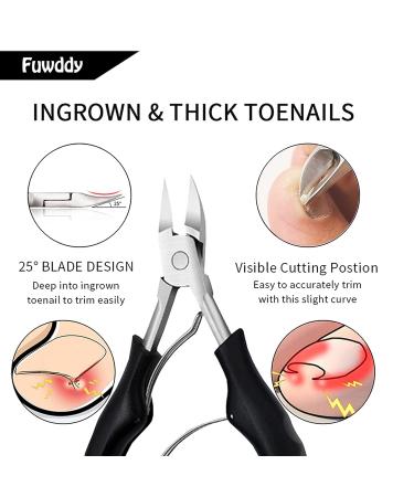 Ingrown Toenail Clippers & Pedicure Kit - Foot Care Tools for Thick Nails, Nail Lifter, Cutter, Cuticle Manicure Set - Buy Online on GoSupps.com