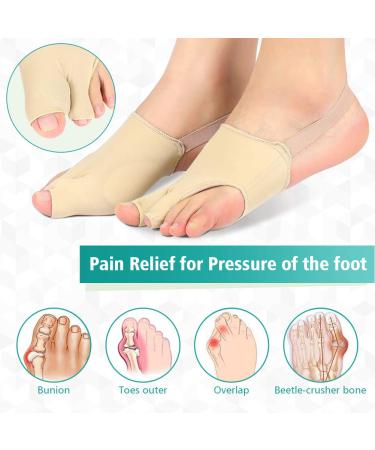 Hallux Valgus Toe Spreader Bandage | Bunion Sleeve Separator with Gel-Pad Protection for Pain Relief Day & Night Comfort - Buy Online on GoSupps.com