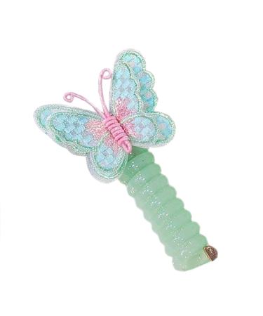 5 Telephone Wire Hair Ties tail Hair Tie Colorful Telephone Wire Hair Bands Hair Ties Phone Cord Hair Coils Phone Cord Hair Ties tail Holder Accessories Green