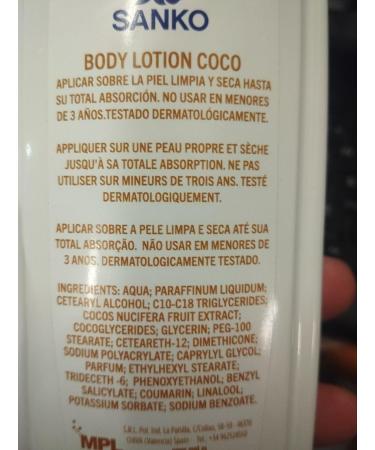  MPL Body Milk Moisturizing Body Cream with Sanko Coconut Extract x2 Bottles 300ml 600ml  - Buy Online on GoSupps.com