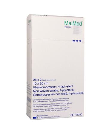 Vlies compress sterile 10x20 cm 25x2 sts