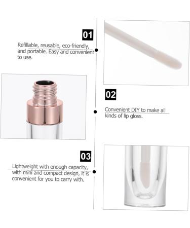  WEKADRIN 9 Pieces Transparent Small Refillable Bottles for DIY Lip Gloss Lip Balm Compact Lightweight Leakproof Reusable for Outdoor Activities Random - Buy Online on GoSupps.com