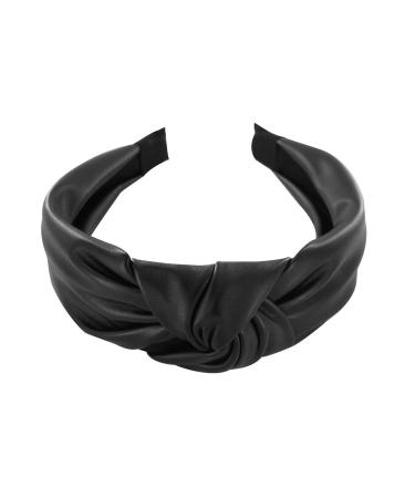 Shop AXY Leather Headband - Classic & Fashionable Vintage Hairband for Ladies - HR27AL (Black) - Buy Online on GoSupps.com