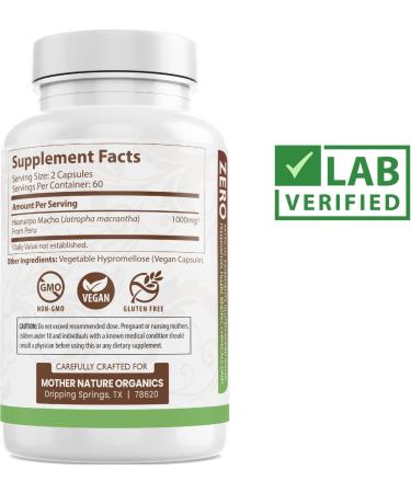Huanarpo Macho Powder Capsules 1000mg (120 Count) - Male Support Energy & Performance - Non-GMO, Gluten-Free, Dairy-Free, Vegan - Buy Online on GoSupps.com