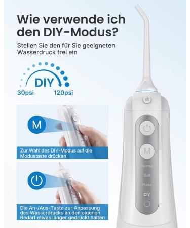 Renpho Wireless Mouth Shower - 4 Cleaning Modes 5 Nozzles IPX7 Waterproof | Portable Oral Care & Dental Care Solution - Buy Online on GoSupps.com