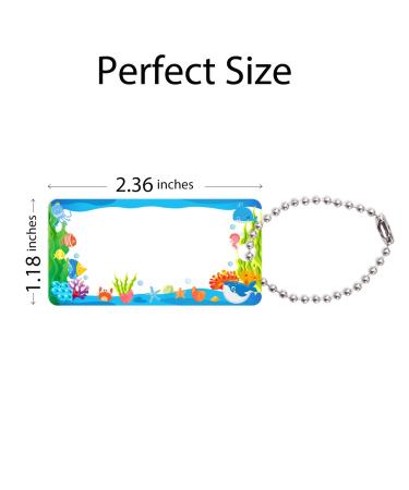 Child ID Bag Tags - Pack of 6, Blue Ocean - Write-On Kids Name Tags for Backpack, Lunchbox, Diaper Bag - Ideal for Preschool & Daycare - Buy Online on GoSupps.com
