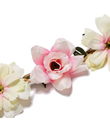 Flower Crown Headband Wreath - Bridal Hair Accessories for Weddings Festivals & Photography | 6 PCs - Buy Online on GoSupps.com