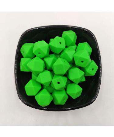 50pcs Summer Green 14mm Silicone Hexagon Pearl Beads - DIY Jewelry Making - Buy Online on GoSupps.com