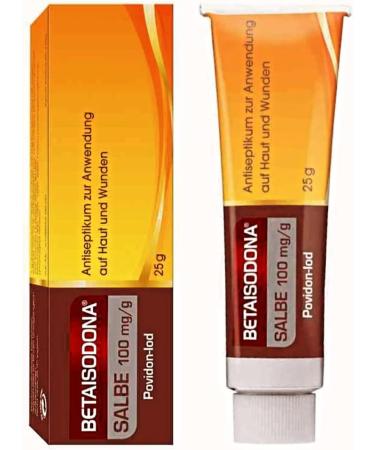 Betaisodona Povidone-Iodine Wound Antiseptic Ointment 25g - Alcohol-Free, Non-Burning Formula - Buy Online on GoSupps.com