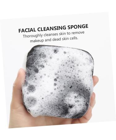 2pcs Charcoal Konjac Face Wash & Makeup Remover Sponges - Skin Care Cleansing Tools - Buy Online on GoSupps.com
