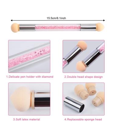8-Piece Nail Brush Set Acrylic Double-End Brushes Nail Art Sponge & Dotting Tools for Perfect DIY Nail Designs - Buy Online on GoSupps.com