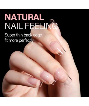 AILLSA Square Nail Tips - 360pcs Half Matte Full Cover Fake Nails Short Square - Pre-shaped Acrylic Clear Gelly Tips - Press On Nail Extension Kit - Gift Box Included - Buy Online on GoSupps.com