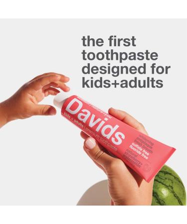 Davids Fluoride Free Kids & Adults Toothpaste - Strawberry Watermelon - 5.25 Oz. - Buy Online on GoSupps.com