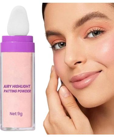 Highlighter Make Up Powder Waterproof Lightening Powder Waterproof Smooth 9g Highlighter Makeup for Cheeks Face Hair for Daily and Festivals Pink - Buy Online on GoSupps.com
