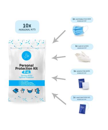 4 Item All-In-One Personal protection Kit - 10 PACK - Buy Online on GoSupps.com