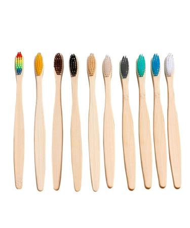 LDadgf Biodegradable Natural Bambo0 Toothbrushes 10pcs Kids Plaster (Pink One Size) Pink One Size