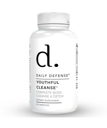 Colon Cleanse Youthful Cleanse Colon Cleanser & Detox for Optimal Gut Health & Regular Bowel Movements - Detox Cleanse with Cascara Sagrada Psyllium Husk & Senna Leaf White