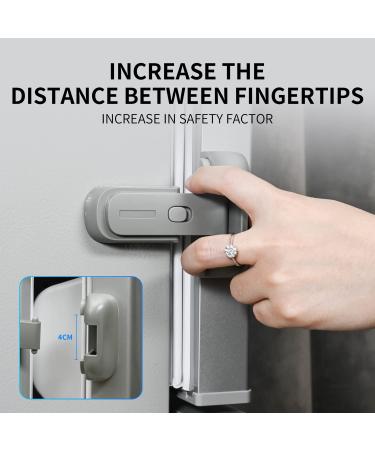 Updated Home Refrigerator Lock for Kids  Child Proof Fridge Freezer Door Lock Apply to Max 1"(25mm) Sealing Strip Easy to Install and Use 3M Adhesive No Tools Need or Drill - Buy Online on GoSupps.com