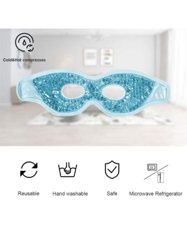 Ruzzut Cooling Gel Eye Mask with Eye Holes 2 PCS Gel Bead Cold Eye Packs for Puffy Eyes & Swelling Reusable Hot Cold Therapy Compress Heat Ice Gel Pack Green and Blue Blue&green With Eye Hole - Buy Online on GoSupps.com
