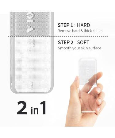 TOOLA Hypoallergenic Glass Foot Rasp File and Callus Remover (2 Pack) - Gentle Pedicure Tools for Dry/Wet Feet - Irritation-Free Foot Scrubber - Buy Online on GoSupps.com